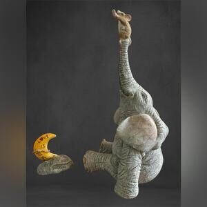 Tuskers Baby Elephant and Friend Mouse #91063 “Love Is Reaching For The Moon”
